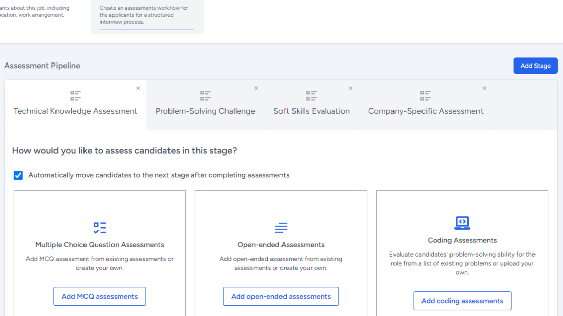 Pipeline Assessment Screenshot